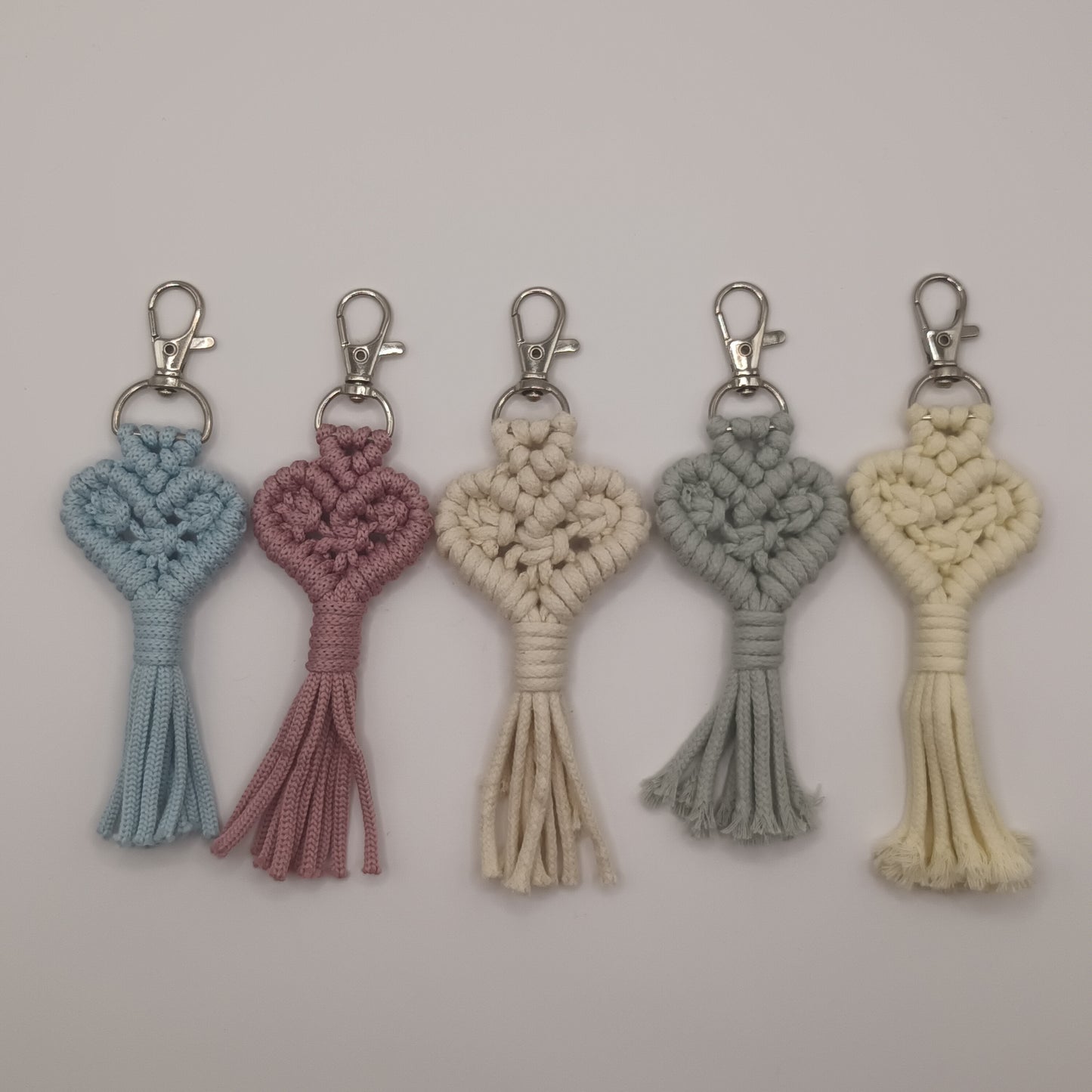 Macrame Heart Keychain