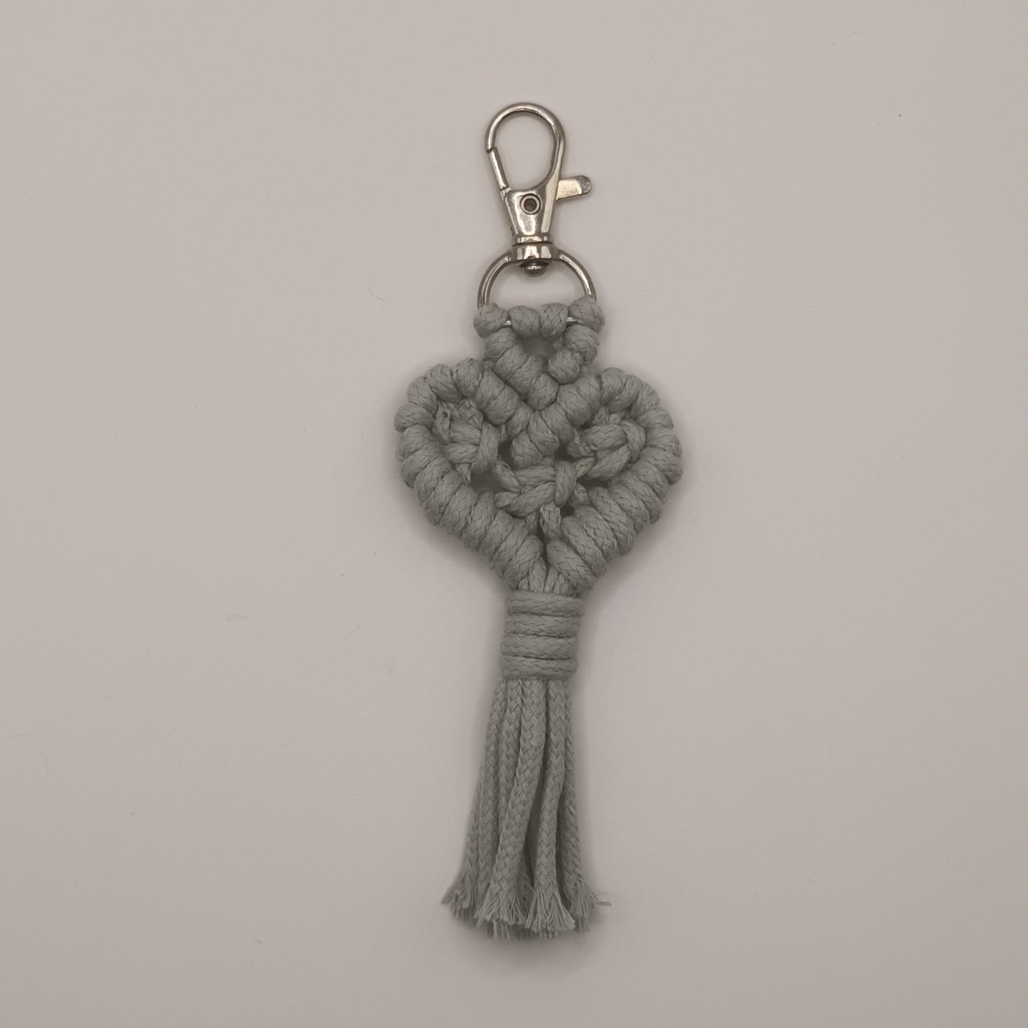 Macrame Heart Keychain