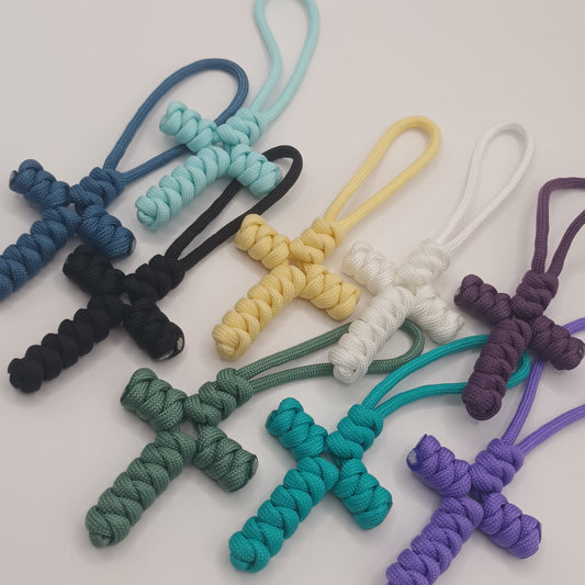 Paracord Cross Keychain