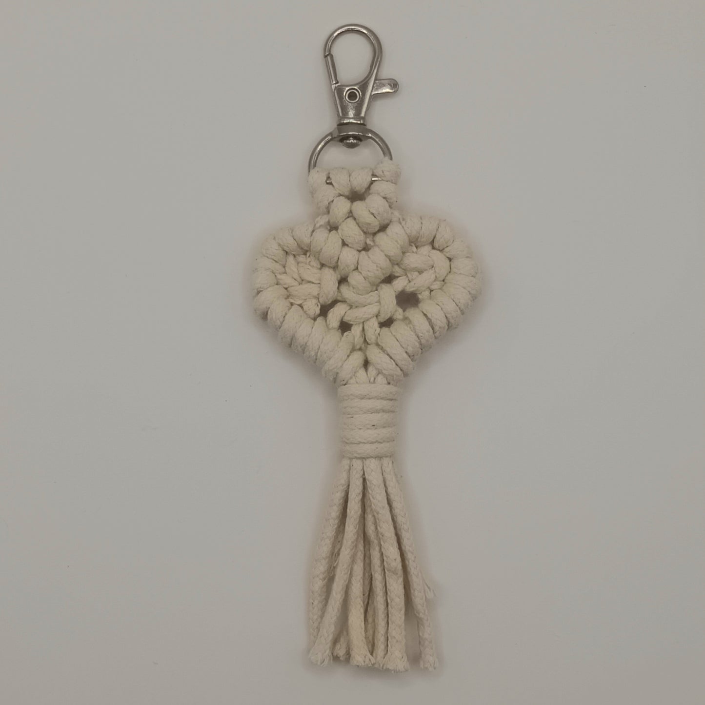 Macrame Heart Keychain