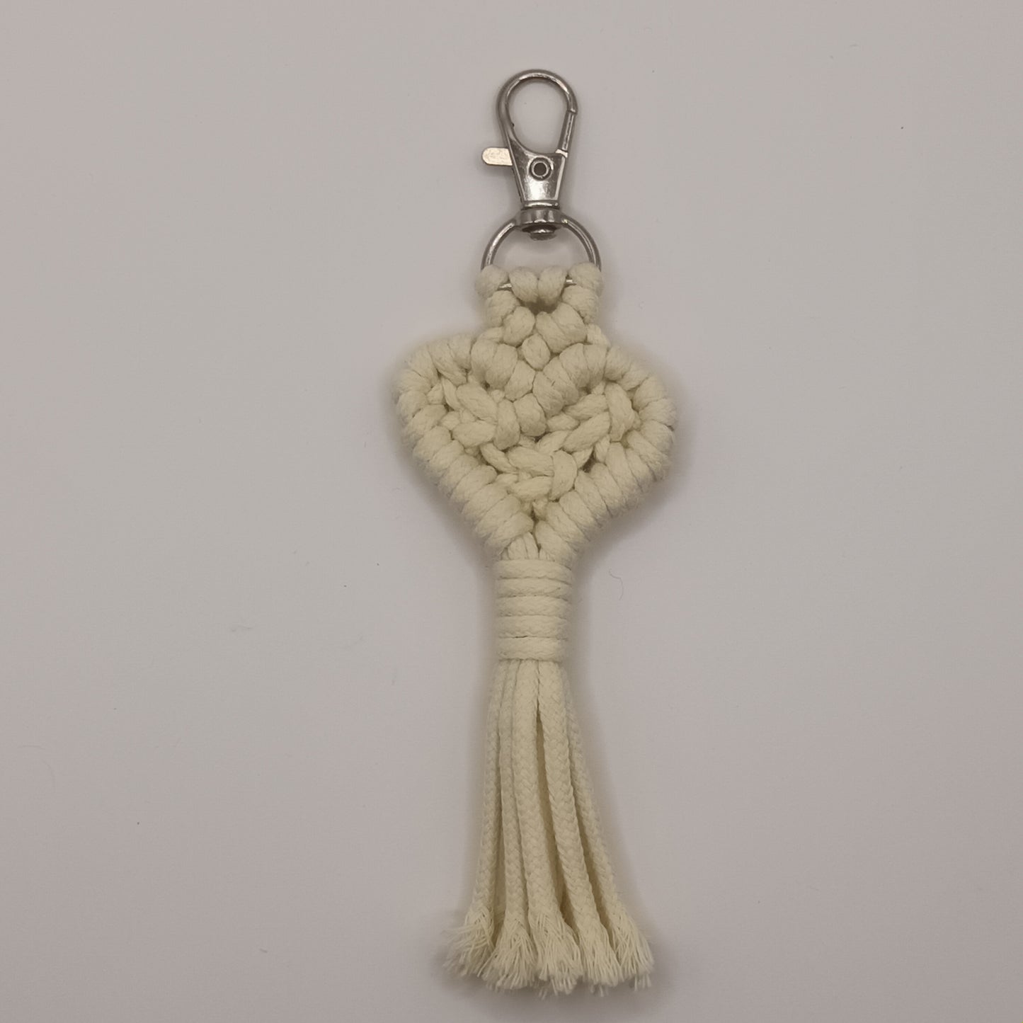 Macrame Heart Keychain