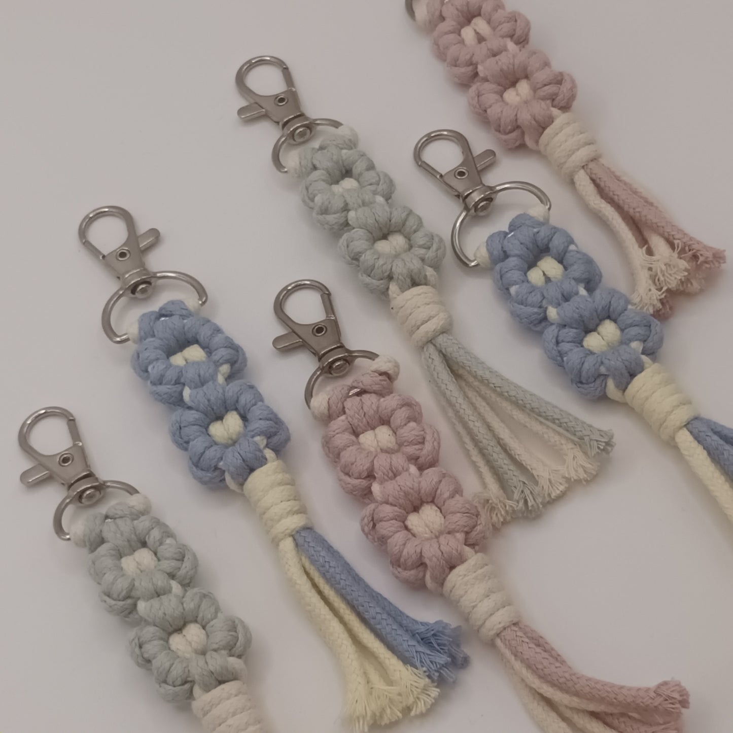 Macrame Flower Keychain