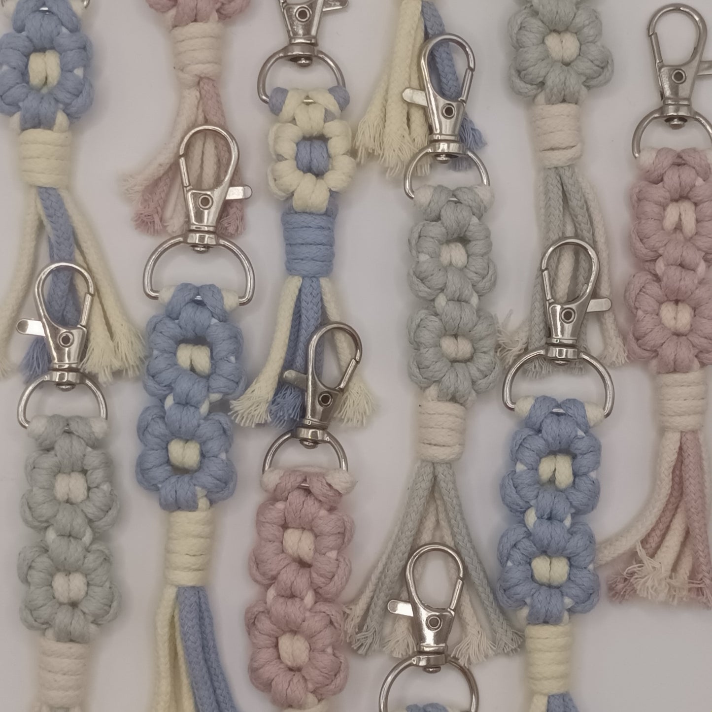 Macrame Flower Keychain